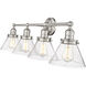 Eyden 4 Light 34.88 inch Brushed Nickel Vanity Light Wall Light